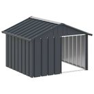 vidaXL Dog House Anthracite 45.9"x40.6"x32.1" Galvanized Steel