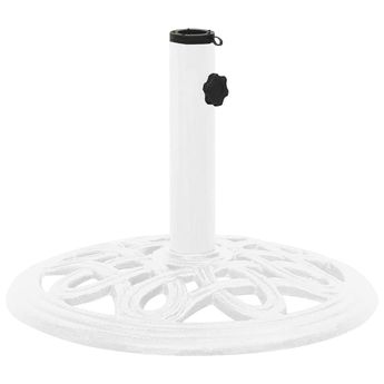 vidaXL Umbrella Base White 15.7"x15.7"x12.6" Cast Iron