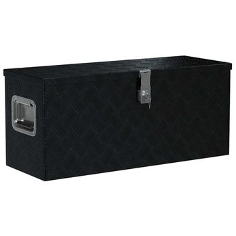 vidaXL Aluminium Box 70x24x42 cm Trapezoid Silver