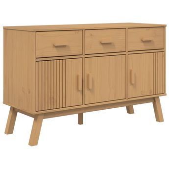 vidaXL Sideboard OLDEN Brown 44.9"x16.9"x28.9" Solid Wood Pine