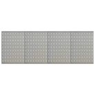 vidaXL Wall-mounted Peg Boards 4 pcs 15.7"x22.8" Steel