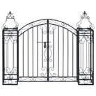 vidaXL Ornamental Garden Gate Wrought Iron 48"x8.1"x39.4"
