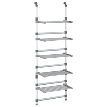 vidaXL 5-Tier Hanging Laundry Drying Rack Aluminum