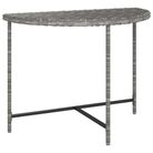 vidaXL Patio Table Gray 39.4"x19.7"x29.5" Poly Rattan