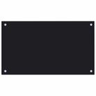 vidaXL Kitchen Backsplash Black 27.6"x15.7" Tempered Glass