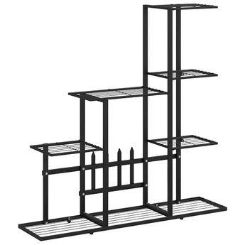vidaXL Flower Stand 37.2"x9.8"x34.6" Black Metal