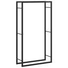 vidaXL Firewood Rack Matt Black 31.5x11.0x60.6" Steel