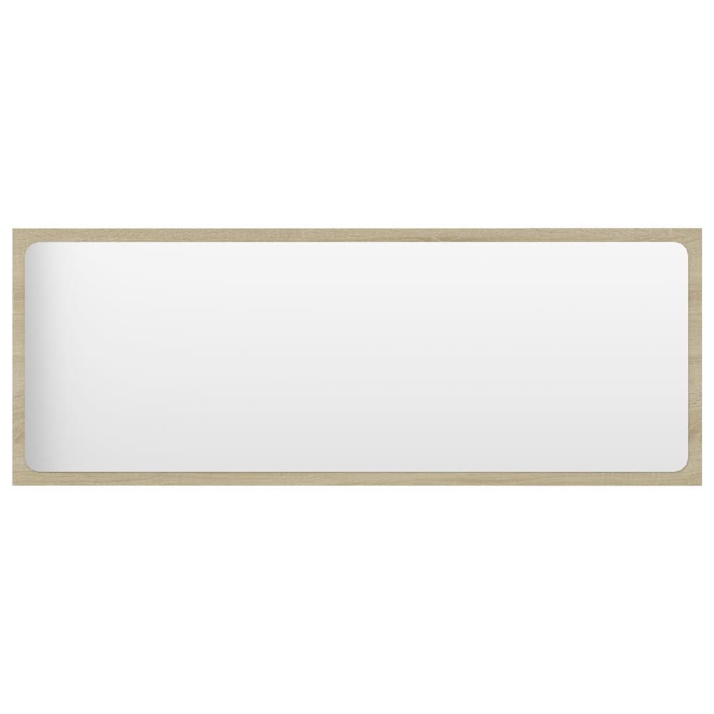 vidaXL Bathroom Mirror Sonoma Oak 100x1.5x37 cm Engineered Wood