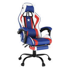Office/gaming chair, blue/red/white, CAPTAIN NEW