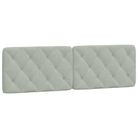 vidaXL Headboard Cushion Light Gray 59.8" Velvet