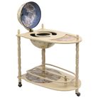 vidaXL Freestanding Globe Bar Wind Stand Eucalyptus Wood Green