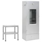 vidaXL BBQ Oven Smoker with Table Galvanized Steel