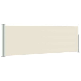 vidaXL Patio Retractable Side Awning 39.4"x118.1" Cream