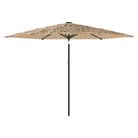 vidaXL Garden Parasol with Steel Pole Brown 113.4"x113.4"x88.6"