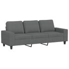 vidaXL 3-Seater Sofa Dark Gray 70.9" Fabric
