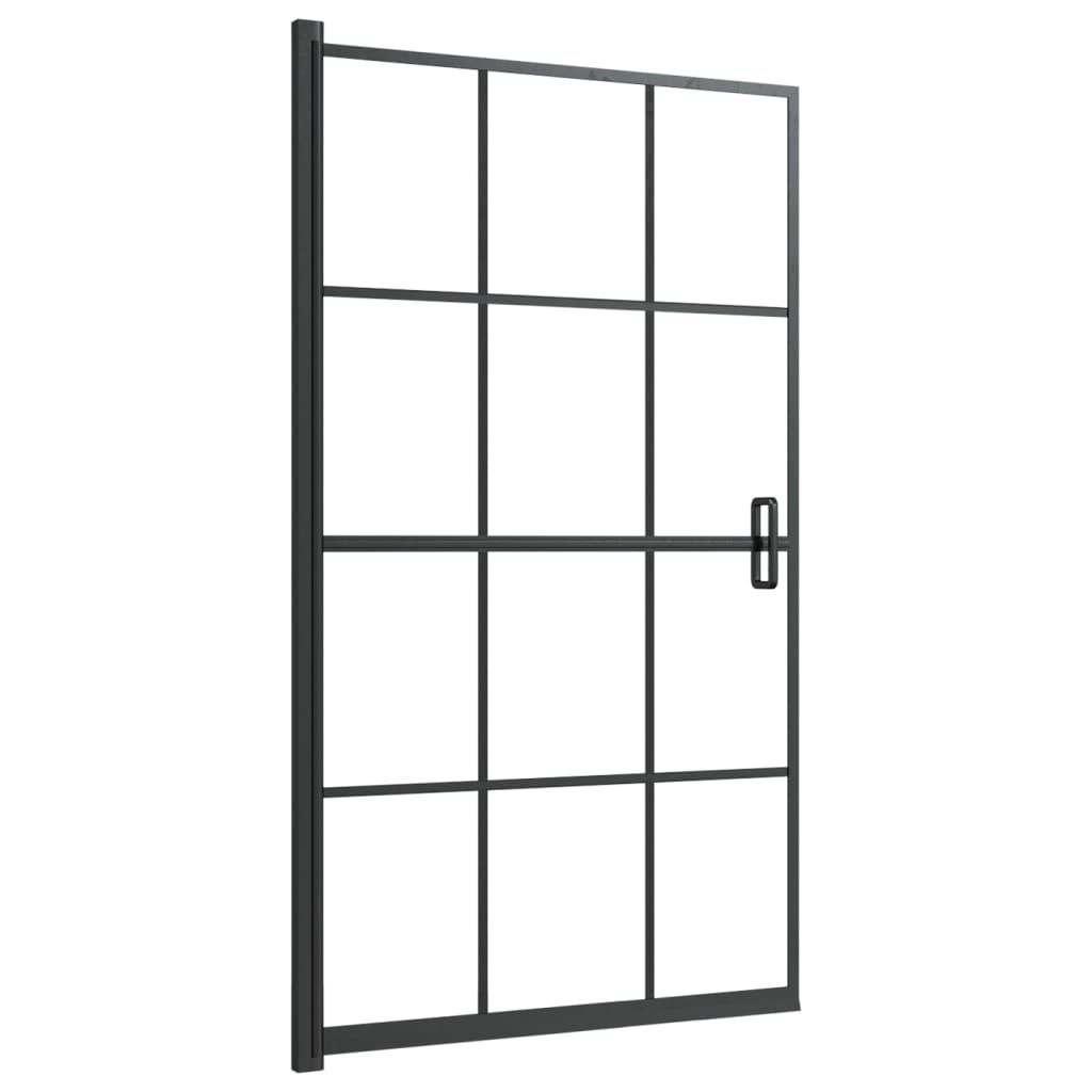 vidaXL Shower Enclosure ESG 31.5"x55.1" Black