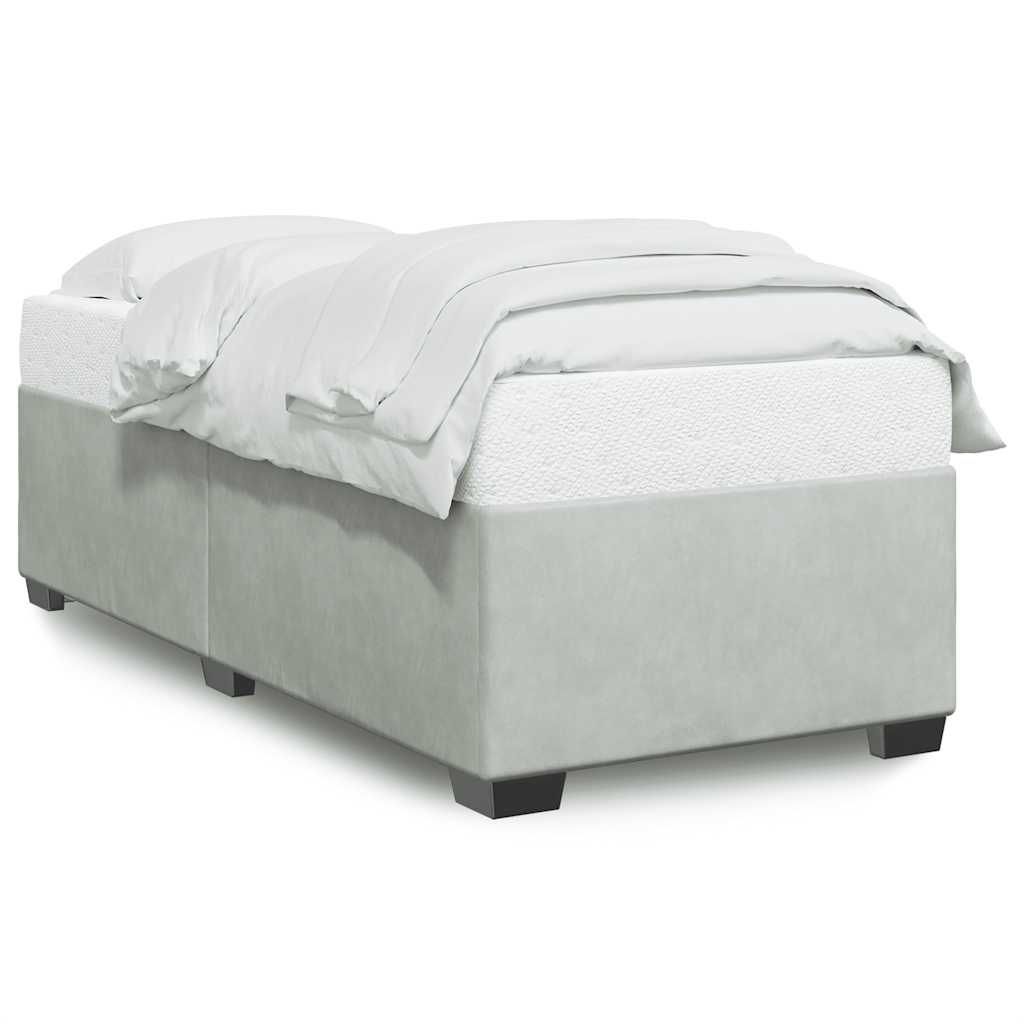 vidaXL Bed Frame without Mattress Light GrayÂ Twin XL Velvet