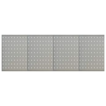 vidaXL Wall-mounted Peg Boards 4 pcs 15.7"x22.8" Steel