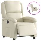 vidaXL Electric Recliner Chair Cream Faux Leather