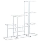 vidaXL Flower Stand 94.5x25x88 cm White Metal