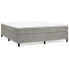 vidaXL Box Spring Bed Frame Light Grey California King Velvet (US Only)