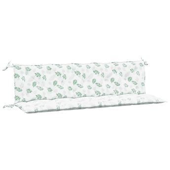 vidaXL Garden Bench Cushions 2 pcs Leaf Pattern Oxford Fabric