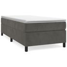 vidaXL Box Spring Bed Frame Dark Grey Twin XL Velvet (US Only)