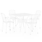 vidaXL 5 Piece Bistro Set Cast Aluminum White