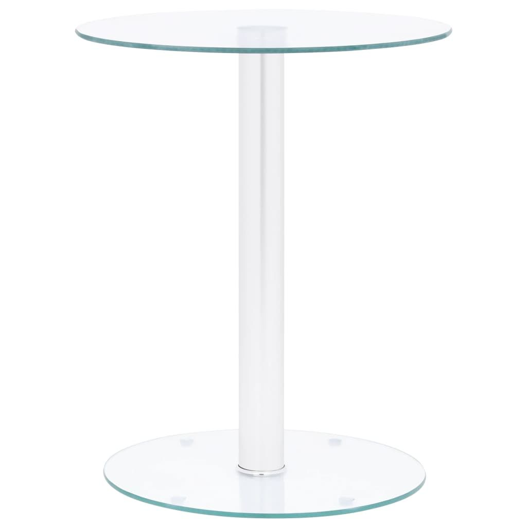 vidaXL Coffee Table Transparent 15.7" Tempered Glass