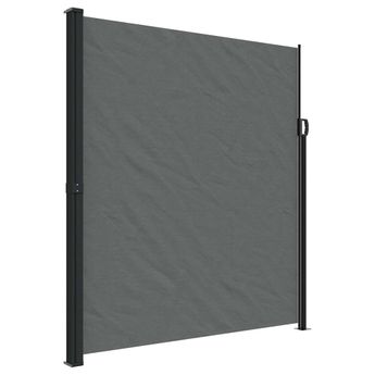 vidaXL Retractable Side Awning Anthracite 86.6x118.1"