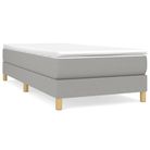 vidaXL Box Spring Bed Frame Light Gray Twin Fabric (US Only)