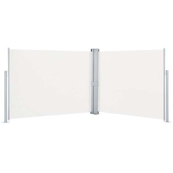 vidaXL Retractable Side Awning Cream 170x1000 cm