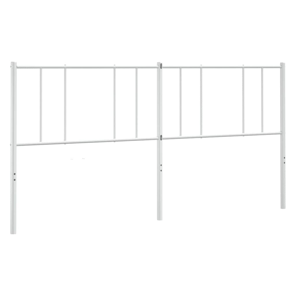 vidaXL Metal Replace Headboard White 180 cm