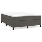 vidaXL Box Spring Bed Frame Dark Grey Queen Velvet (US/AU Only)