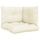vidaXL Pallet Cushions 3 pcs Cream Fabric