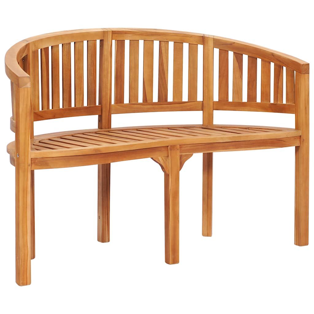 vidaXL Banana Bench 47.2" Solid Teak Wood