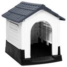 vidaXL Dog House Grey 22.4x26.8x26.0" Polypropylene