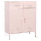 vidaXL Storage Cabinet Pink 31.5"x13.8"x40" Steel