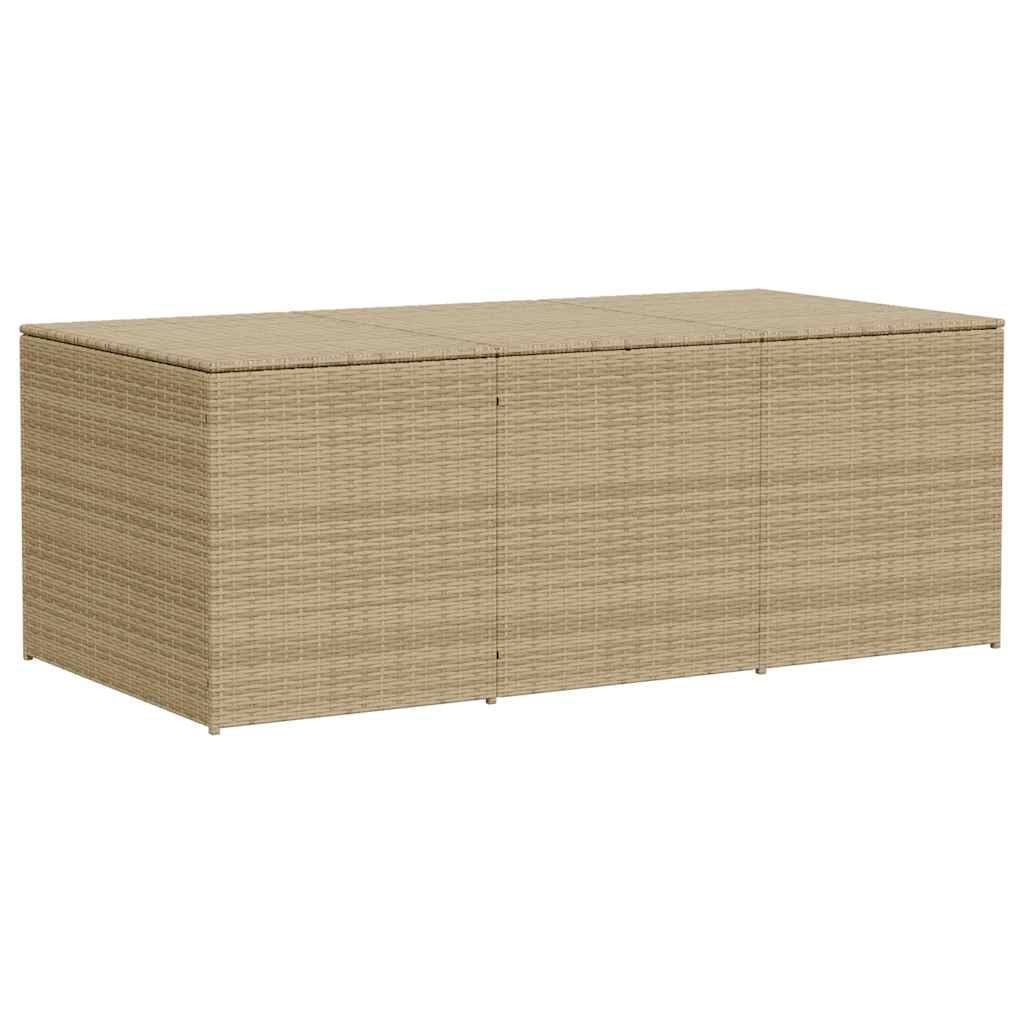 vidaXL Garden Storage Box Mix Beige 259.9 Gal Poly Rattan