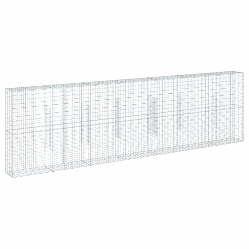 vidaXL Gabion Basket with Cover 700x50x200 cm Galvanised Iron