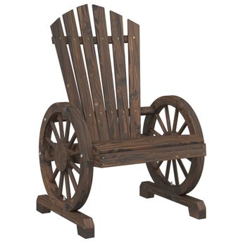 vidaXL Garden Adirondack Chair Solid Wood Fir