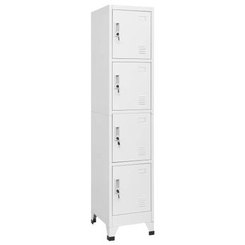 vidaXL Locker Cabinet with 4 Compartments 15"x17.7"x70.9"