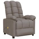 vidaXL Massage Recliner Taupe Fabric