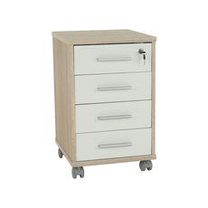 Container with lock, sonoma oak/white, JOHAN 2 NEW 12