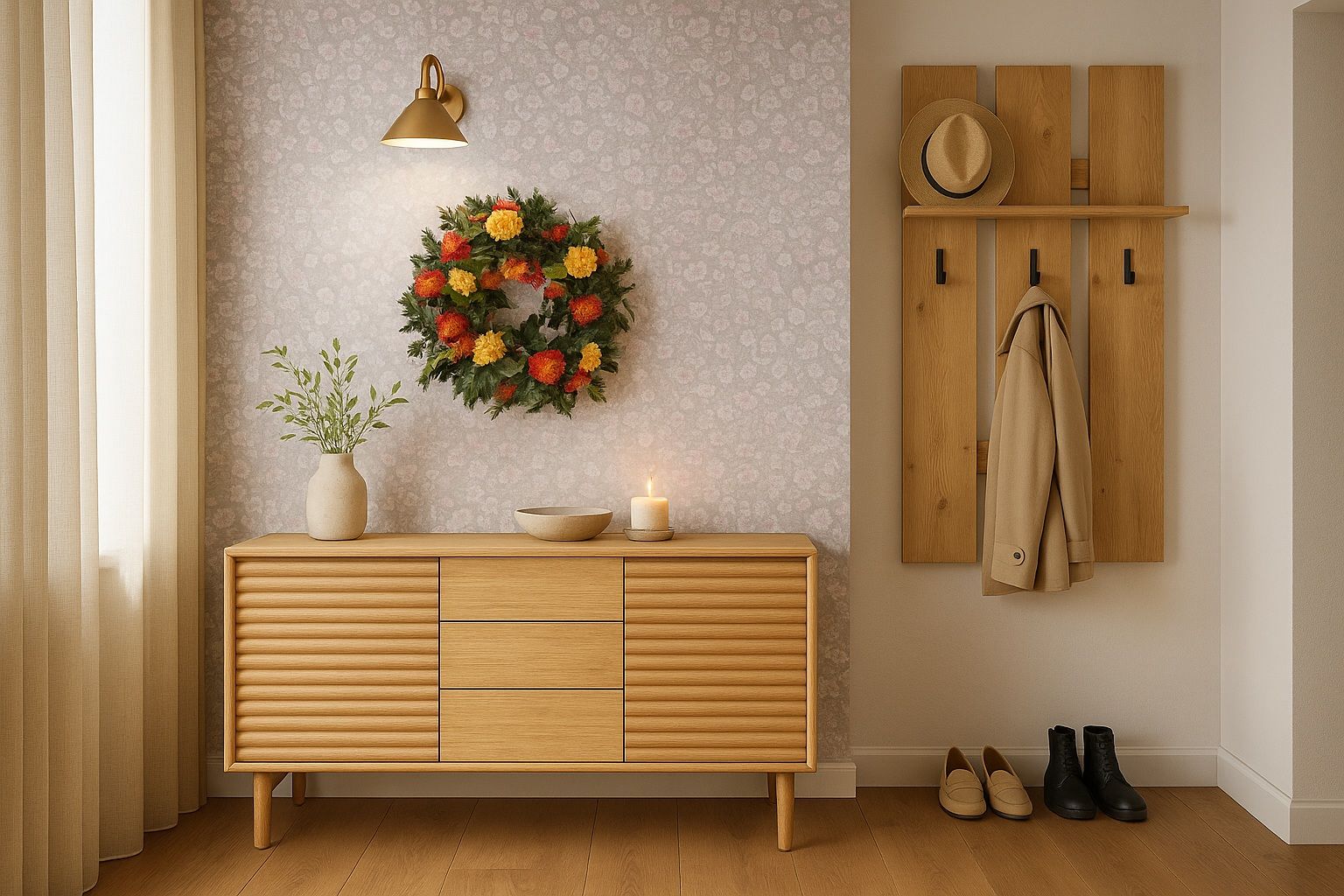 Country style in the hall
