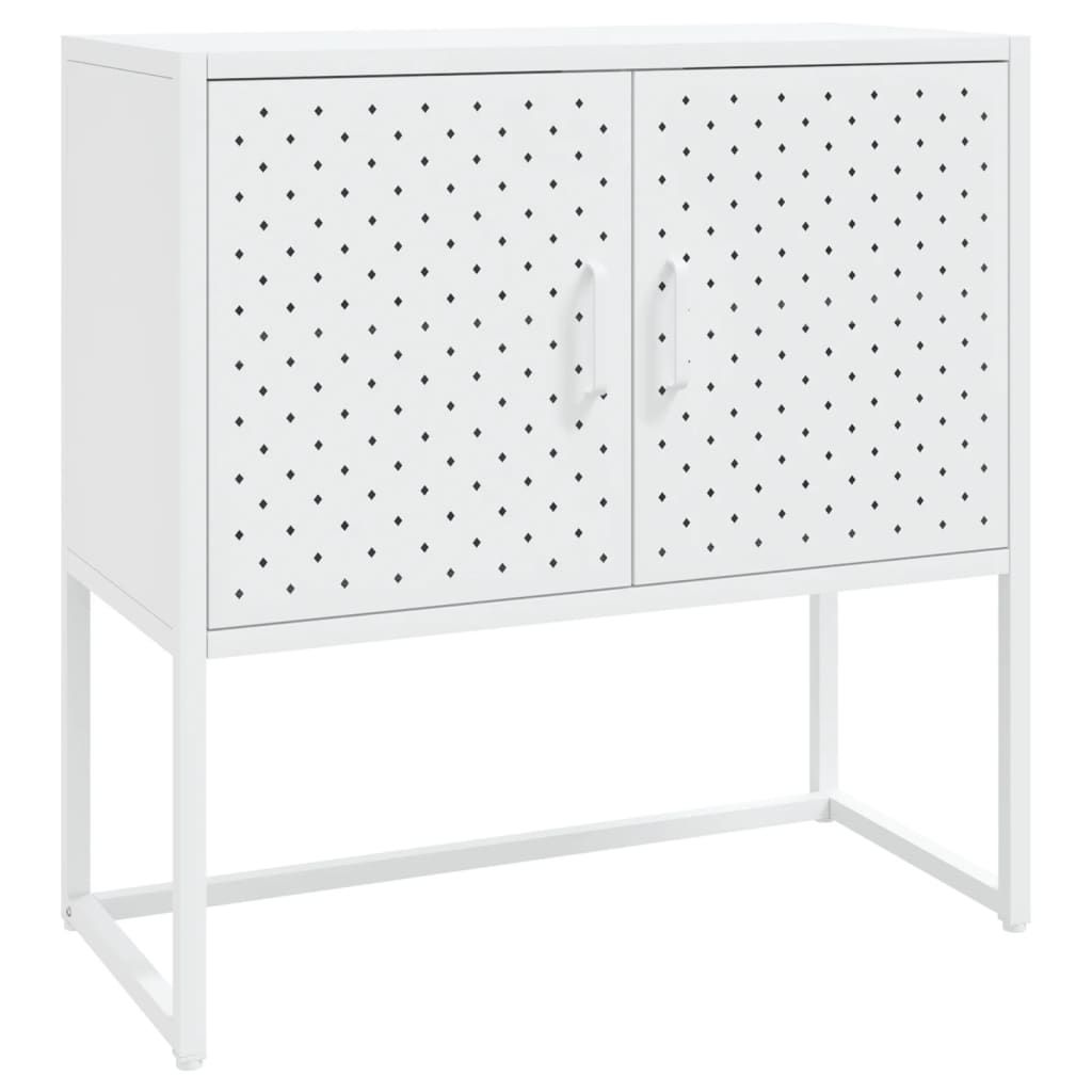 vidaXL Sideboard White 29.5"x13.8"x29.5" Steel
