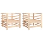 vidaXL Garden Chairs 2 pcs Solid Wood Pine