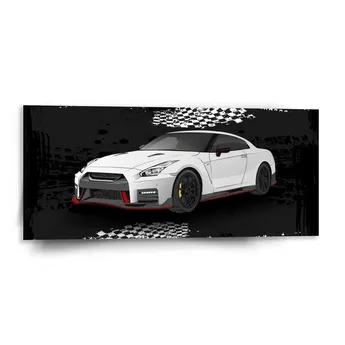 Sablio Obraz Nissan GTR 35 Černý - 110x50 cm