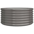 vidaXL Garden Planter Galvanised Steel 80x80x36 cm Grey