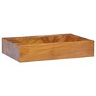 vidaXL Basin Solid Wood Teak 19.7"x13.8"x3.9"